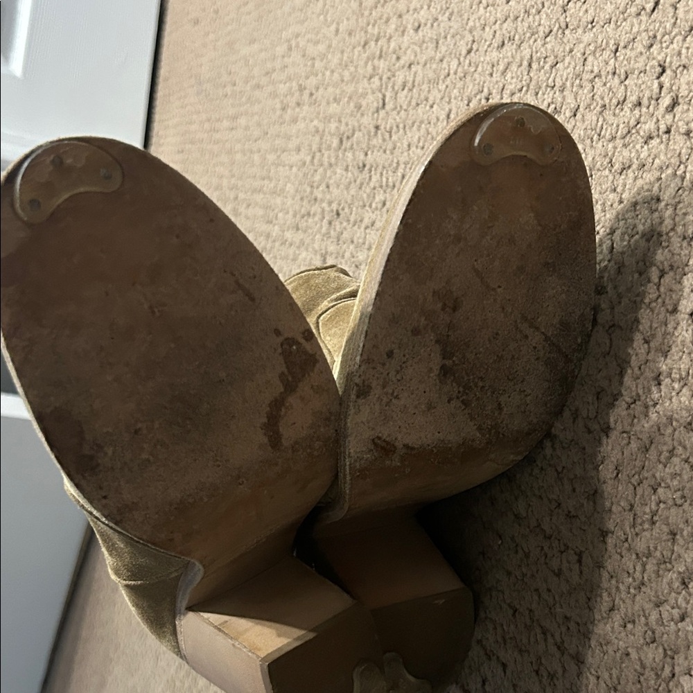 Laurence Dacade Olive Suede Ankle Booties - Picture 4 of 7